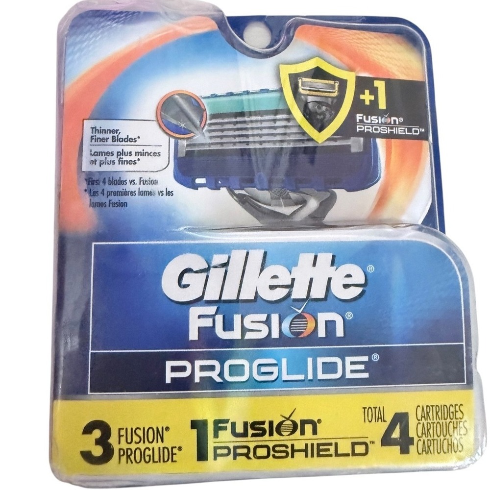 Gillette Fusion PROGLIDE 3 PROGLIDE, 1 PROSHIELD Refill Blades Cartridges - 4ct